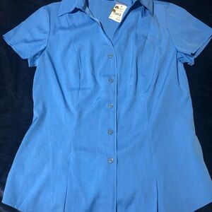 Cato Women's Bright Blue Button-Down Shirt